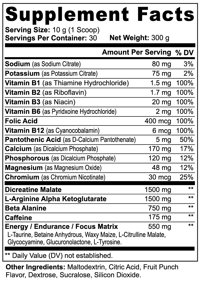 Hydrus: MIND CONTROL - Pre-Workout + Pump Formula