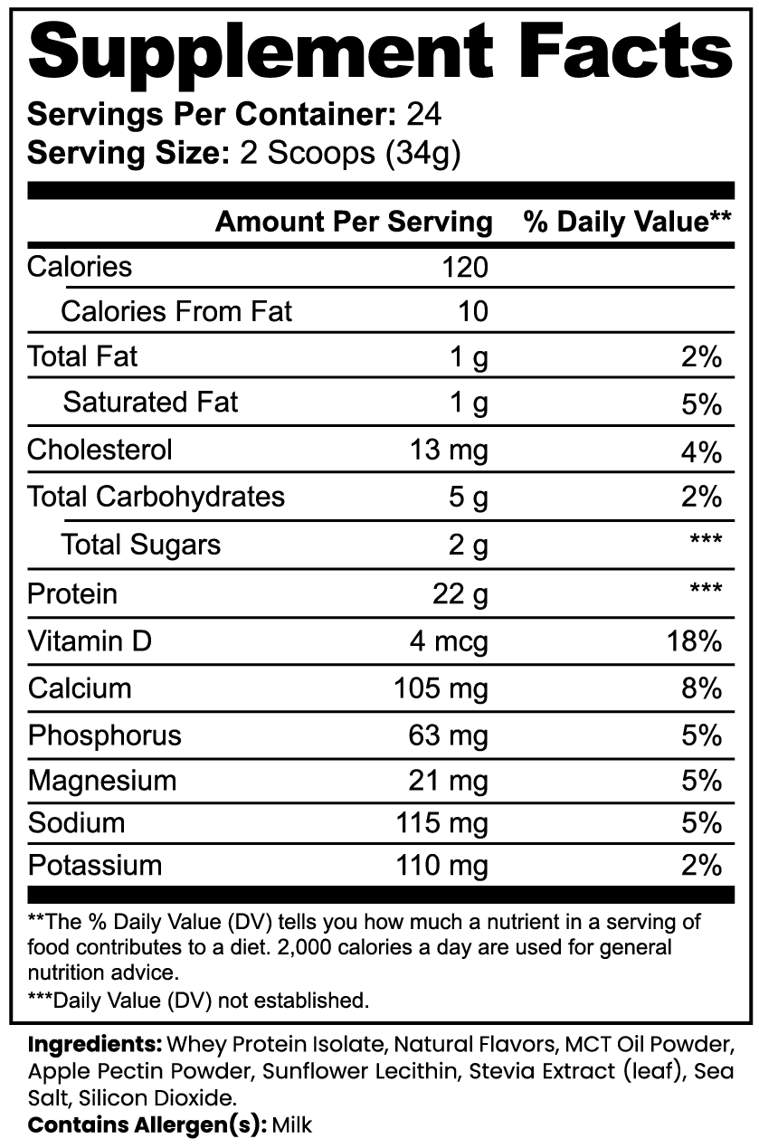 Hydrus: WHITE FROST - 100% Whey Protein Isolate (Vanilla)