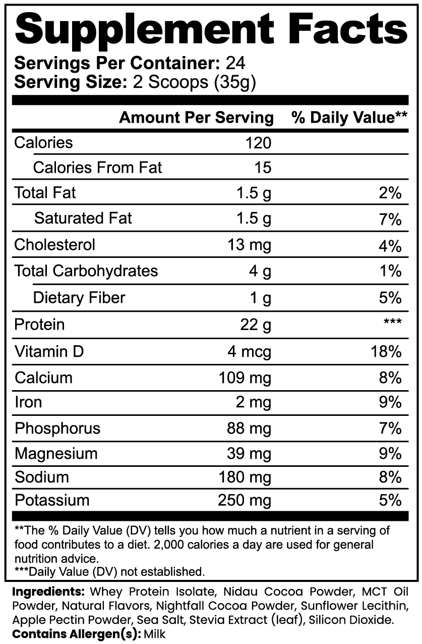 Hydrus: DARK MATTER - 100% Whey Protein Isolate  (Chocolate)
